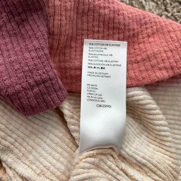 Free People Logan Colourblock Stretch Tie Dye Cotton Waffle Knit - Picture 12 of 12